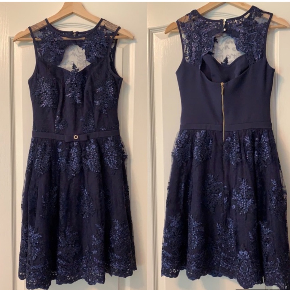 vintage navy blue dress